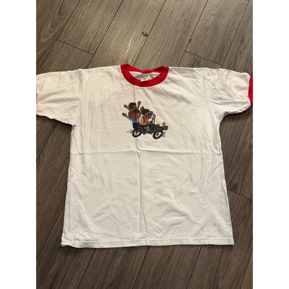 Vintage 90s Jackson 5 Cartoon Ringer T-Shirt Anvil XL Michael Jackson Motown
